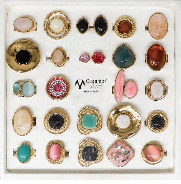 CAPRICE DE LAURE ANELLO IN ACCIAIO ORO/ARGENTO MODELLI ASSORTITI - Farmastop