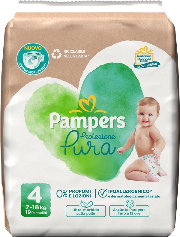 PAMPERS PROTEZIONE PURA MAXI PANNOLINI 19 PEZZI - Farmastop