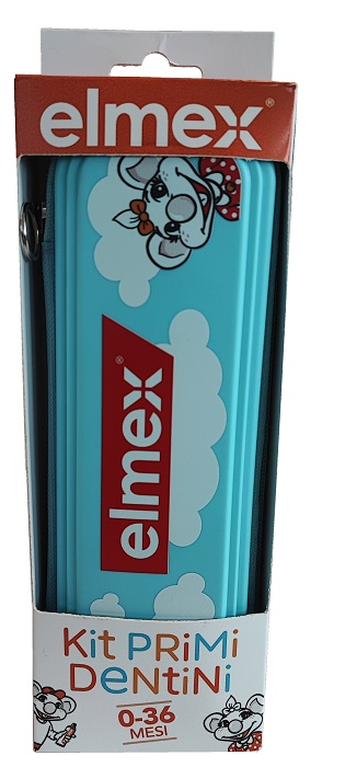 ELMEX KIT PRIMI DENTINI 0-36 MESI 1 ELMEX BIMBI DENTIFRICIO 50 ML + 1 ELMEX SPAZZOLINO BIMBI EDUCATIVO NEW 0-3 ANNI - Farmastop