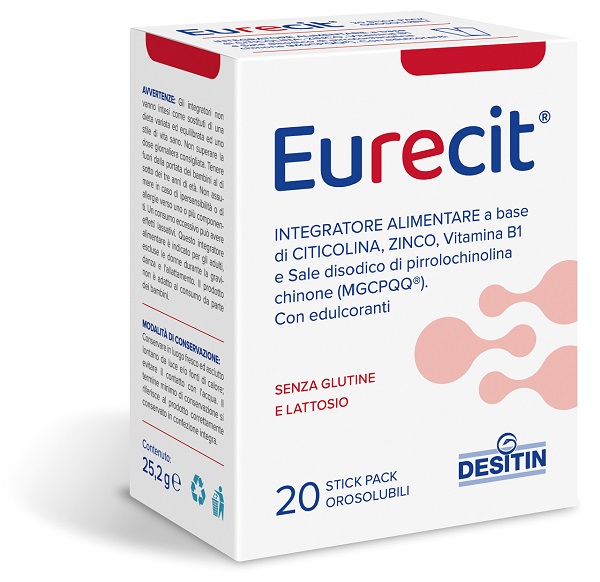EURECIT 20 STICK PACK OROSOLUBILI DA 1,26 G CON EDULCORANTI SENZA GLUTINE SENZA LATTOSIO - Farmastop