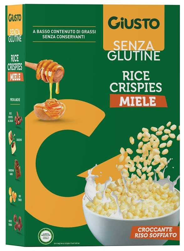 GIUSTO SENZA GLUTINE RICE CRISPIES MIELE 200 G - Farmastop