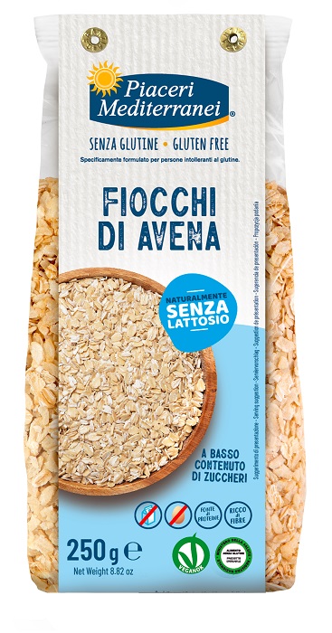 PIACERI MEDITERRANEI FIOCCHI AVENA 250 G - Farmastop
