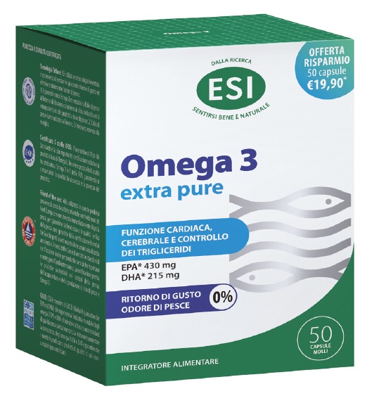 ESI OMEGA 3 EXTRA PURE 50 CAPSULE MOLLI OFFERTA SENZA GLUTINE - Farmastop