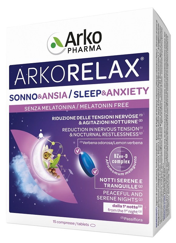 ARKORELAX SONNO&ANSIA 15 COMPRESSE - Farmastop