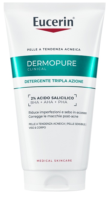 EUCERIN DERMOPURE CLINICAL DETERGENTE TRIPLA AZIONE 150 ML - Farmastop