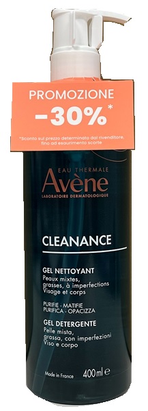 AVENE CLEANANCE GEL DETERGENTE 400 ML PREZZO SPECIALE - Farmastop
