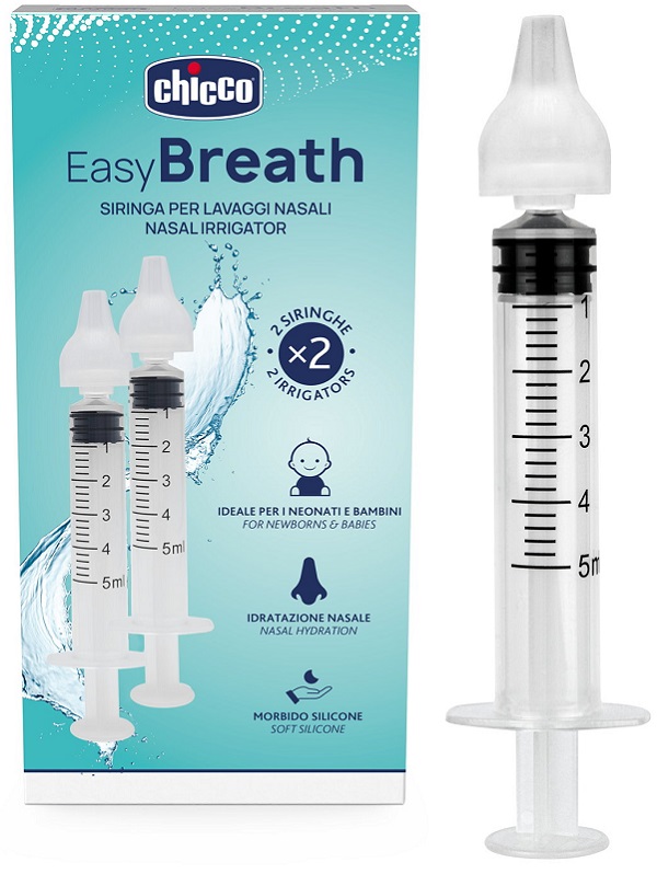 SIRINGA NASALE LAVAGGI EASY BREATH CHICCO 2 PEZZI - Farmastop