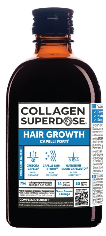 COLLAGEN SUPERDOSE HAIR GROWTH 300 ML COLLAGENE 75 G - Farmastop