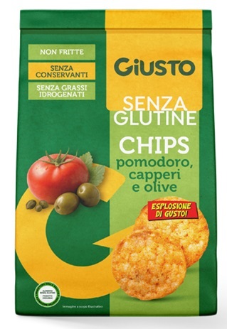 GIUSTO SENZA GLUTINE CHIPS POMODORO CAPPERI E OLIVE 40 G - Farmastop
