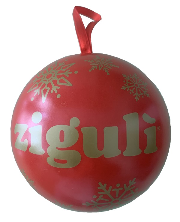 ZIGULI PALLINA FRAGOLA CHRISTMAS CONFEZIONE A FORMA DI PALLINA CONTENENTE 2 BLISTER AL GUSTO DI FRAGOLA 80 G - Farmastop