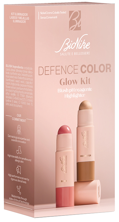 DEFENCE COLOR GLOW KIT ILLUMINANTE 7 ML + LIP&CHEEK BLUSH 5 ML - Farmastop