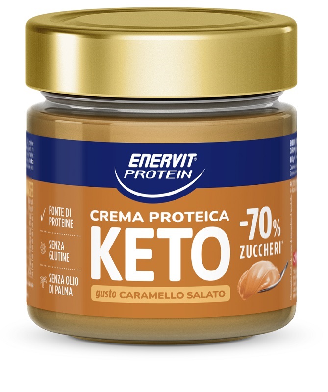 ENERVIT PROTEIN CREMA KETO CARAMELLO SALATO 180 G - Farmastop