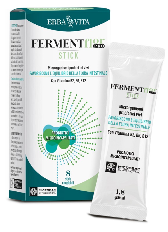 FERMENTFLOR PRO 8 STICK OROSOLUBILI DA 1,8 G - Farmastop
