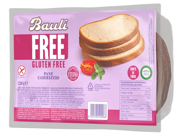 BAULI FREE PANE CASERECCIO 220 G - Farmastop