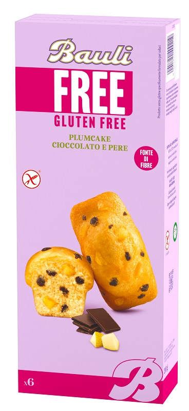 BAULI FREE PLUMCAKE CIOCCOLATO E PERE 6 PEZZI DA 35 G - Farmastop