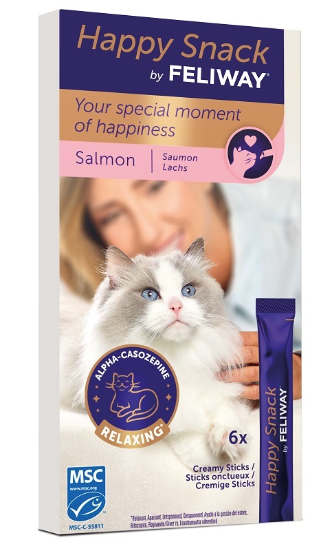 FELIWAY HAPPY SNACK SALMONE 6 STICK - Farmastop