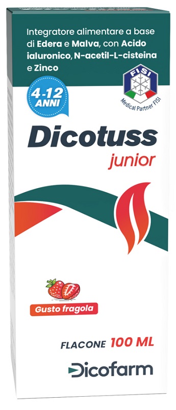 DICOTUSS JUNIOR GUSTO FRAGOLA 100 ML - Farmastop