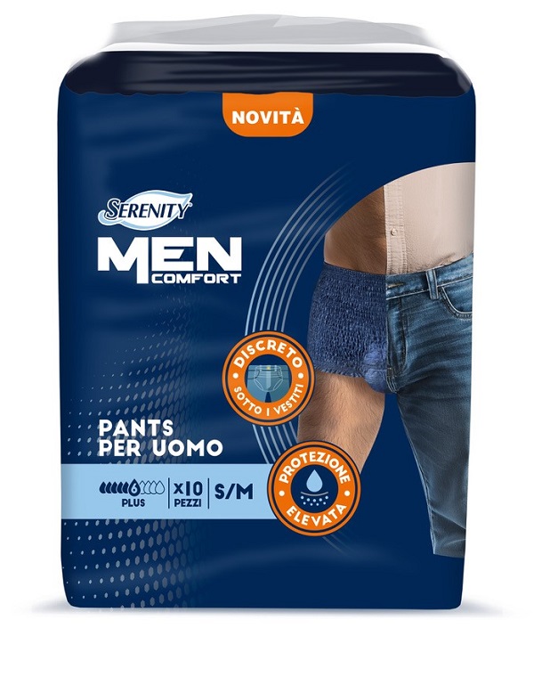 PANNOLONE A MUTANDINA SERENITY MEN COMFORT PLUS S/M 10 PEZZI - Farmastop