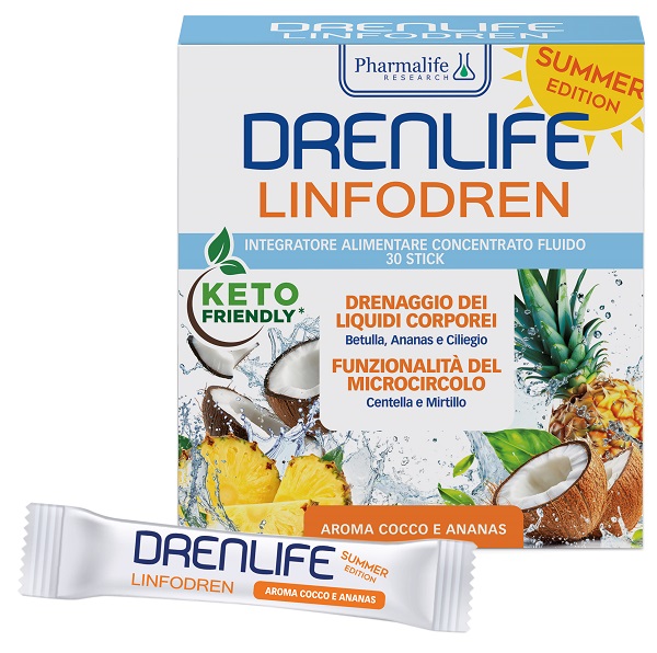 DRENLIFE LINFODREN SUMMER EDITION 30 STICK DA 10 ML - Farmastop