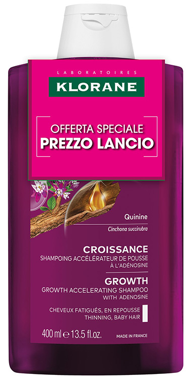 KLORANE SHAMPOO CHININA CRESCITA 400 ML PREZZO LANCIO - Farmastop