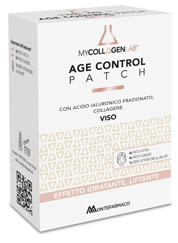 MYCOLLAGENLAB AGE CONTROL PATCH 4 PATCH ATTIVI + 4 PATCH GARZATI + 1 SIERO ATTIVATORE 30 ML - Farmastop