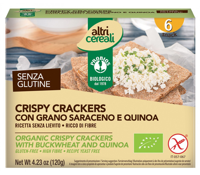 ALTRICEREALI CRISPY GRANO SARACENO SENZA LIEVITO 180 G - Farmastop