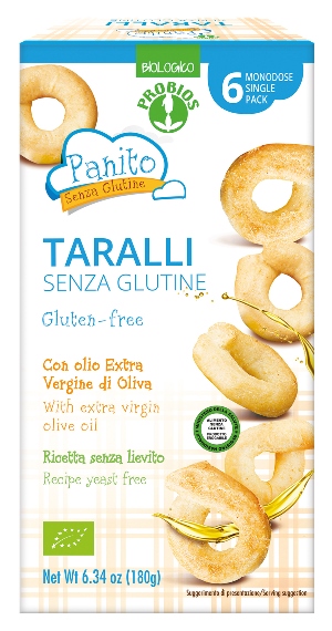 PANITO TARALLI SENZA GLUTINE E SENZA LIEVITO 180 G - Farmastop