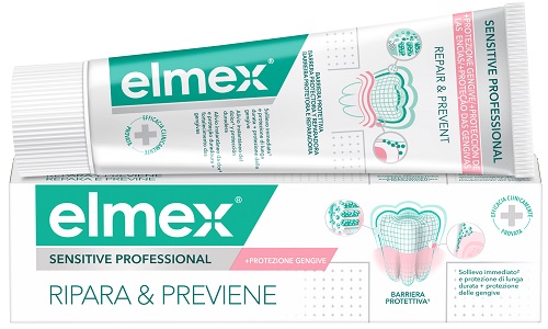 DENTIFRICIO ELMEX SENSITIVE RIPARA & PREVIENE 75 ML - Farmastop