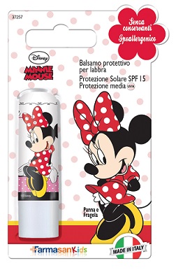 FARMASANKIDS BALSAMO LABBRA MINNIE SPF 15 PANNA E FRAGOLA - Farmastop