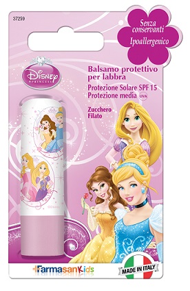 FARMASANKIDS BALSAMO LABBRA PRINCIPESSE SPF 15 ZUCCHERO FILATO - Farmastop