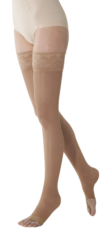 MARILYN 140 PUNTA APERTA CALZA AUTOREGGENTE CAMEL 4-L - Farmastop