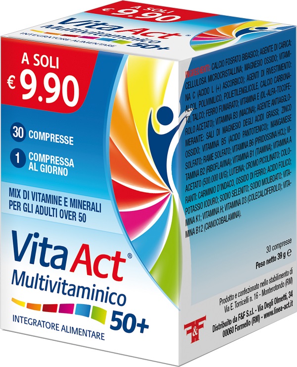VITA ACT MULTIVITAMINICO 50+ 30 COMPRESSE - Farmastop