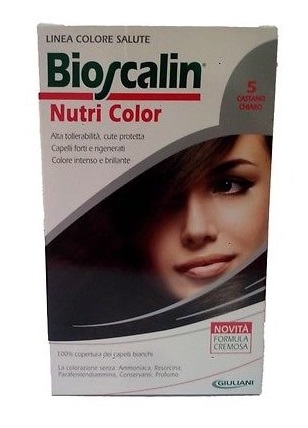 BIOSCALIN NUTRI COLOR 5 CASTANO CHIARO SINCROB 124 ML - Farmastop