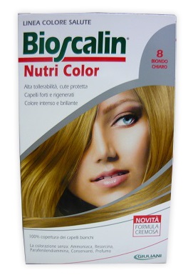 BIOSCALIN NUTRI COLOR 8 BIONDO CHIARO SINCROB 124 ML - Farmastop