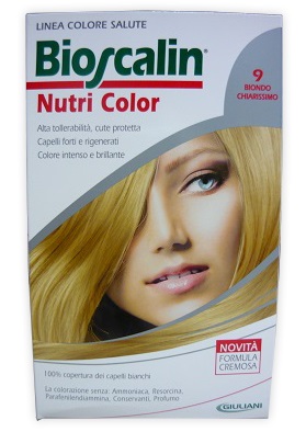 BIOSCALIN NUTRI COLOR 9 BIONDO CHIARISSIMO SINCROB 124 ML - Farmastop