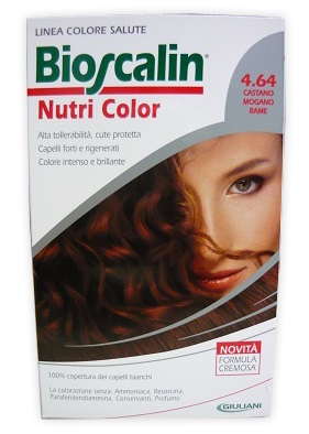 BIOSCALIN NUTRI COLOR 4,64 CASTANO MOGANO RAME 124 ML - Farmastop