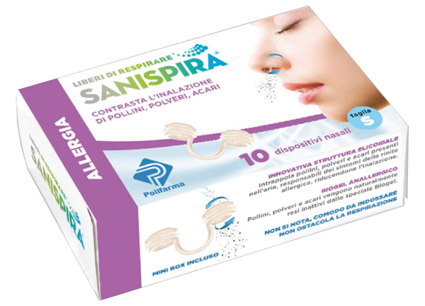 SANISPIRA ALLERGIA DISPOSITIVO NASALE 10 PEZZI TAGLIA L - Farmastop