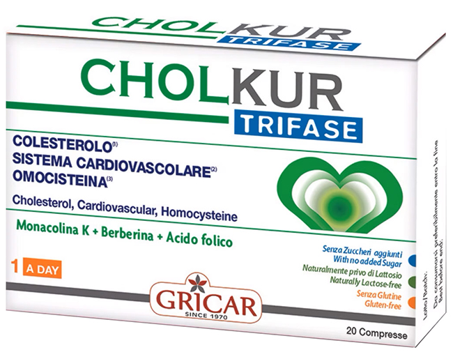 CHOLKUR TRIFASE 20 COMPRESSE OVALI DA 950 MG - Farmastop