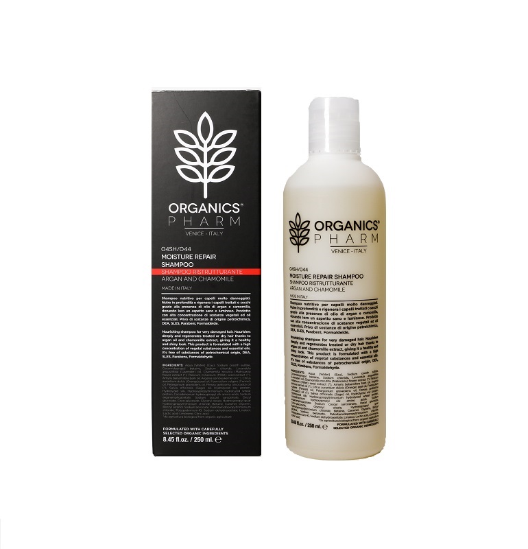 ORGANICS PHARM MOISTURE REPAIR SHAMPOO ARGAN OIL AND CHAMOMILLE 250 ML - Farmastop