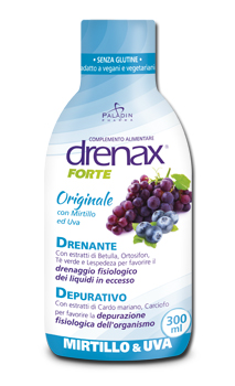 DRENAX FORTE ORIGINALE CON MIRTILLO E UVA 300 ML - Farmastop