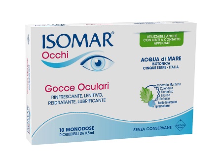 ISOMAR OCCHI GOCCE OCULARI ALL'ACIDO IALURONICO 0,20% 10 FLACONCINI - Farmastop