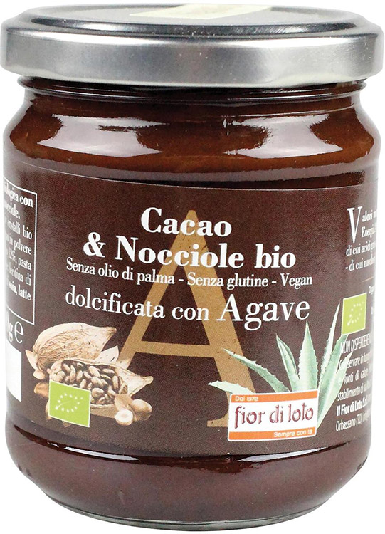 CREMA SPALMABILE CACAO E NOCCIOLE CON AGAVE BIO 200 G - Farmastop