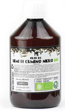 OLIO DI SEMI DI CUMINO NERO BIO 500 ML - Farmastop