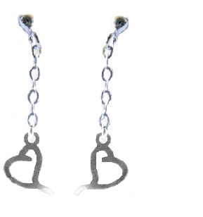 ORECCHINO PEND CUORE LOVE ARGENTO - Farmastop