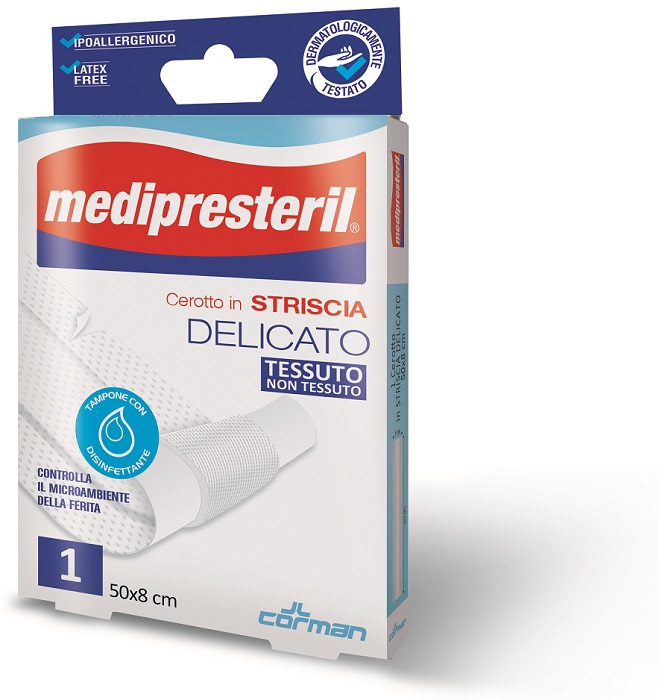 MEDIPRESTERIL CEROTTO ESTENSIBILE 1 STRISCIA 50 X 8 CM - Farmastop