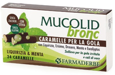 MUCOLID BRONC MENTA LIQUIRIZIA CARAMELLE 70 G - Farmastop
