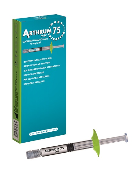 SIRINGA INTRA-ARTICOLARE ARTHRUM VISC 75 MONO INJECTION ACIDO IALURONICO 3 ML - Farmastop