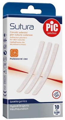 CEROTTO PER SUTURA PIC SOLUTION 6 X 100 MM 10 PEZZI - Farmastop