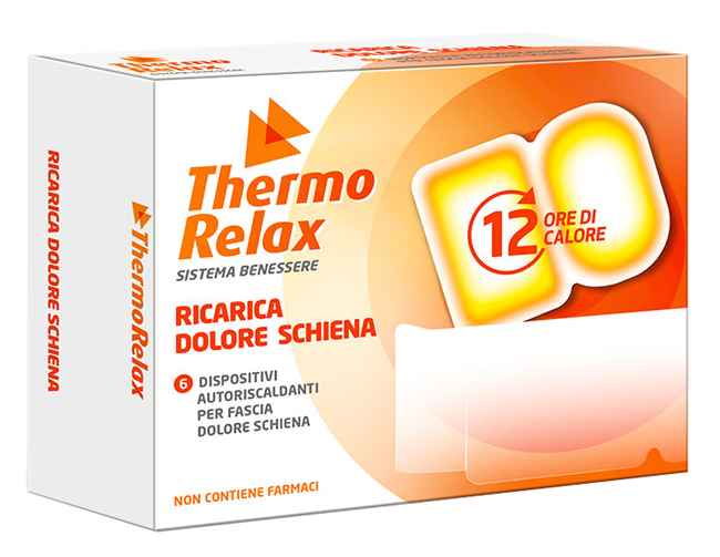 THERMORELAX RICARICA PER FASCIA DOLORE LOMBARE 6 DISPOSITIVI AUTORISCALDANTI - Farmastop