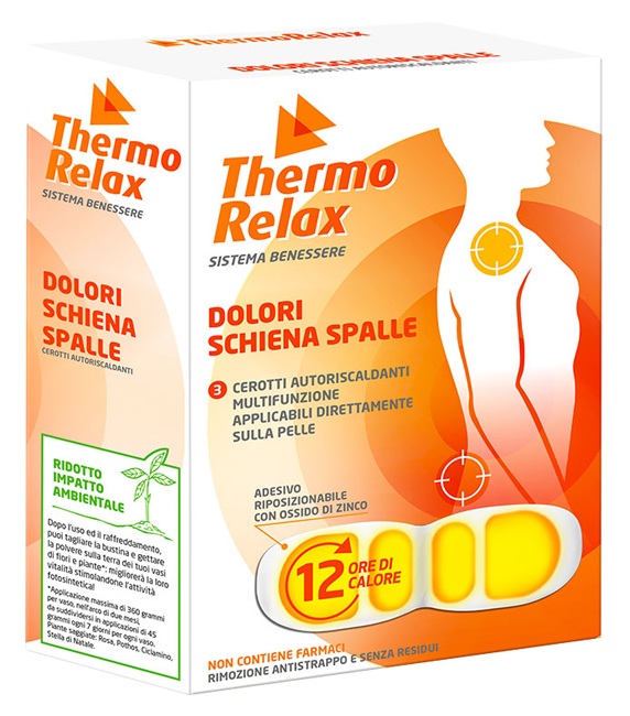 THERMORELAX CEROTTO AUTORISCALDANTE DOLORE SCHIENA/SPALLE 3 PEZZI - Farmastop
